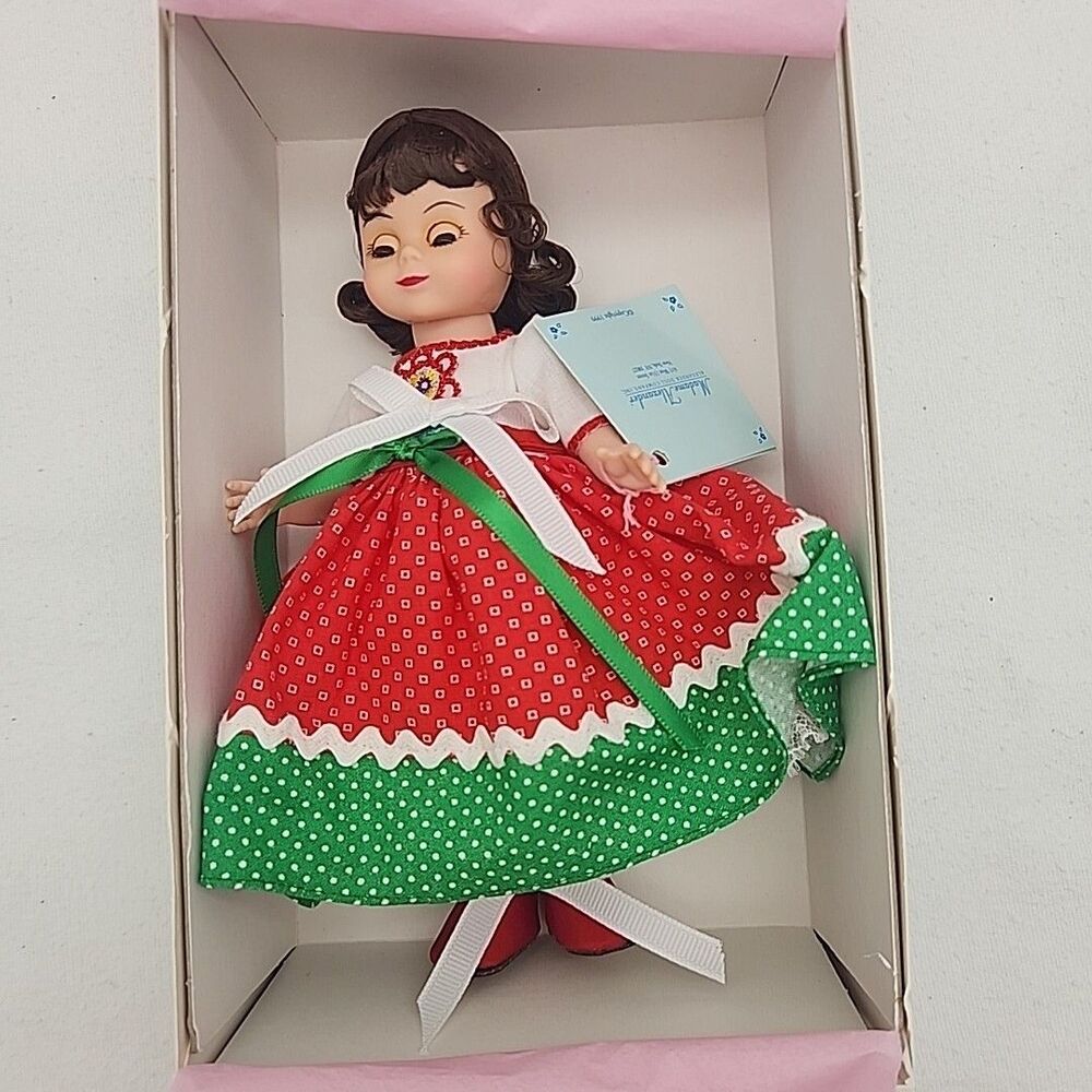 Doll Madame Alexander Mexico 26005 8" Dark Brown Hair Latino Original Box NEW